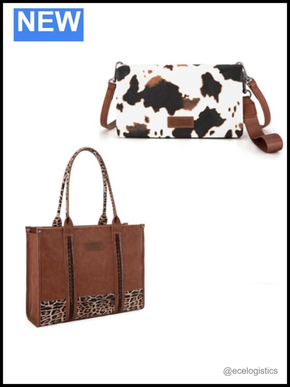 PU Leather Tote Bag with Wristlet RFID Wallet Set